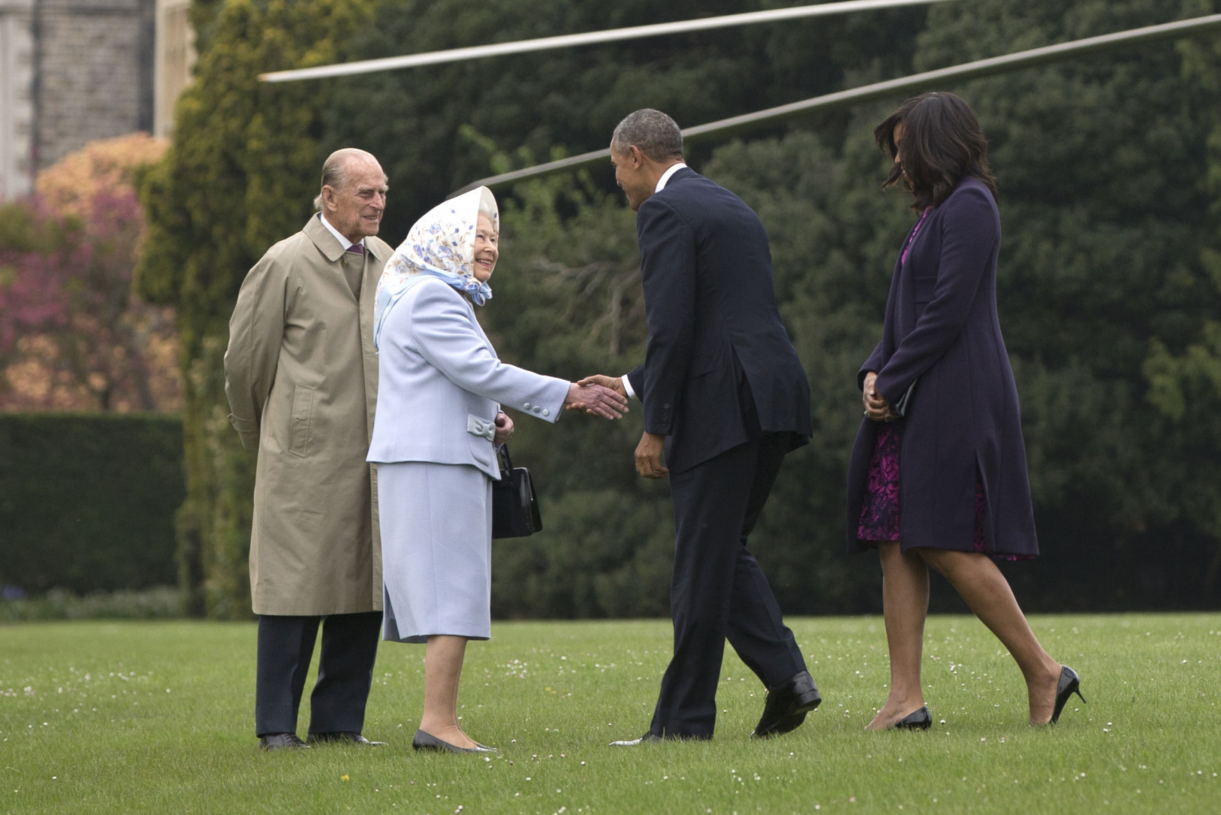 2016: Duke of Edinburgh, Queen Elizabeth II, Barack Obama and Michelle Obama